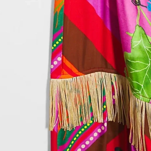 FARM RIO | Palila Fringed Midi Printed Dress - Picture 6 of 9